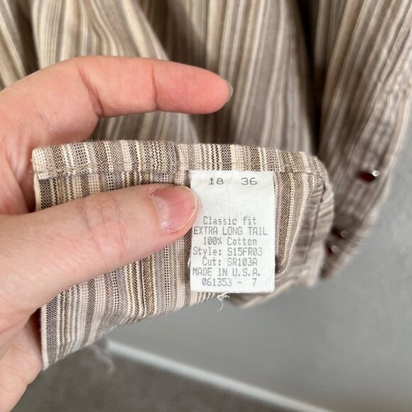 Flying R Ranchwear Mens Western Button Snap Long Sleeve Cotton Shirt 18-36 - Picture 10 of 10